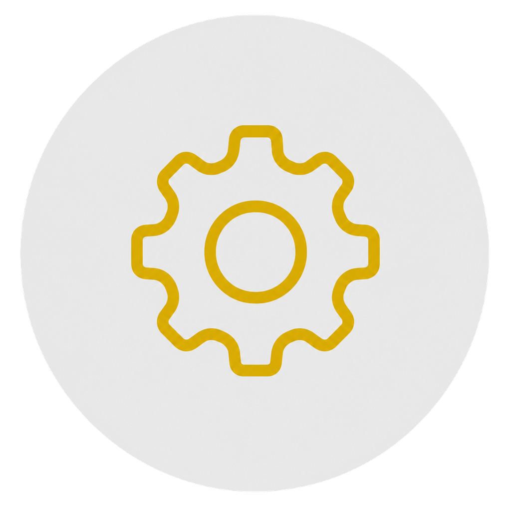 Icono de engrane que representa el concepto de confiabilidad